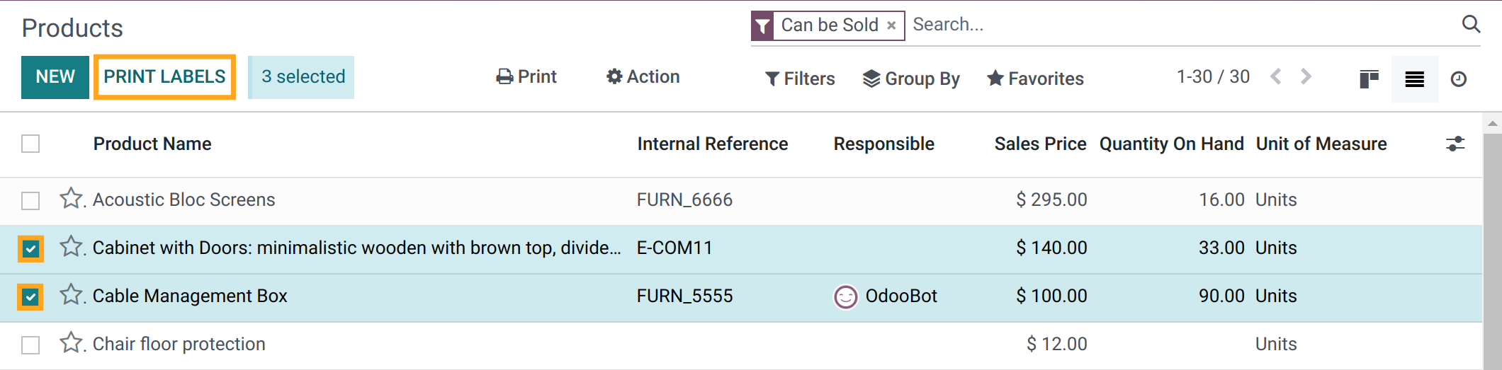 Odoo barcode labels printing in 18.0