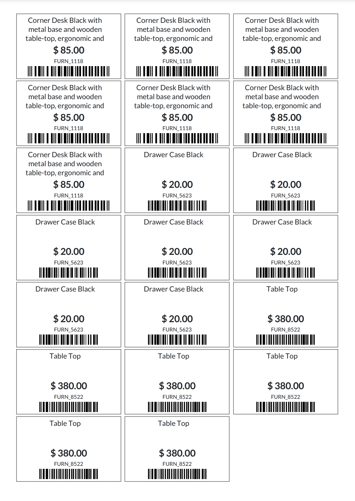 Odoo 18.0 Custom Product Labels