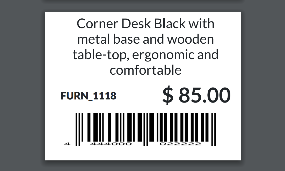 Odoo 18.0 Custom Product Labels